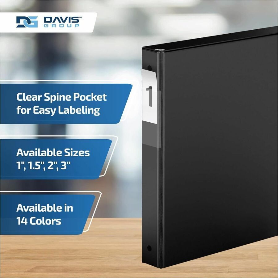 Davis Group Premium Economy, Round Ring, Binder, (Black, 1") - 231101