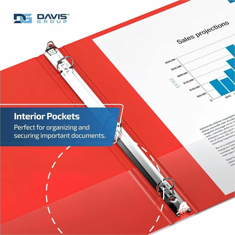 Davis Group Premium Economy, Round Ring, Binder, (Red, 1") - 231103