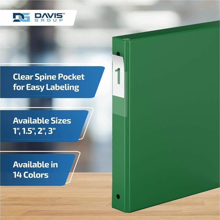 Davis Group Premium Economy, Round Ring, Binder, (Green, 1") - 231104