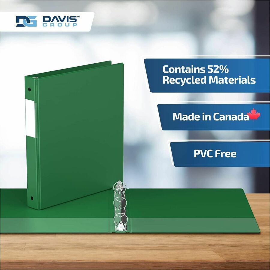 Davis Group Premium Economy, Round Ring, Binder, (Green, 1") - 231104