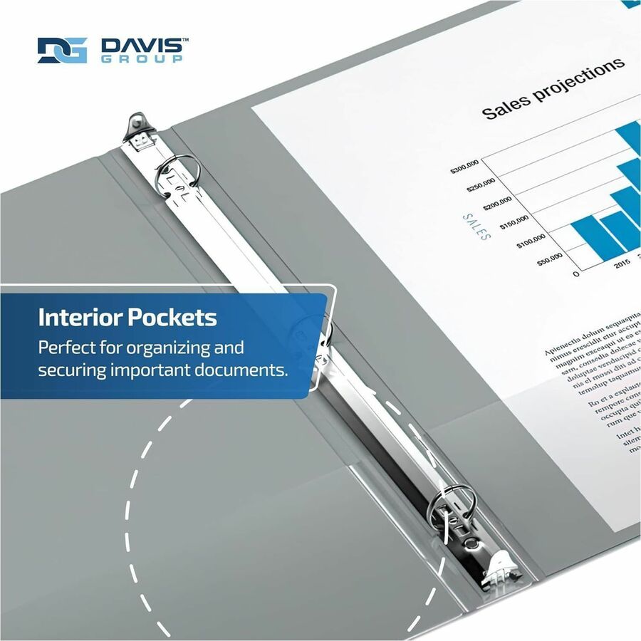 Davis Group Premium Economy, Round Ring, Binder, (Grey, 1") - 231107