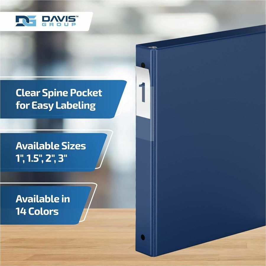 Davis Group Premium Economy, Round Ring, Binder, (Royal Blue, 1") - 231192