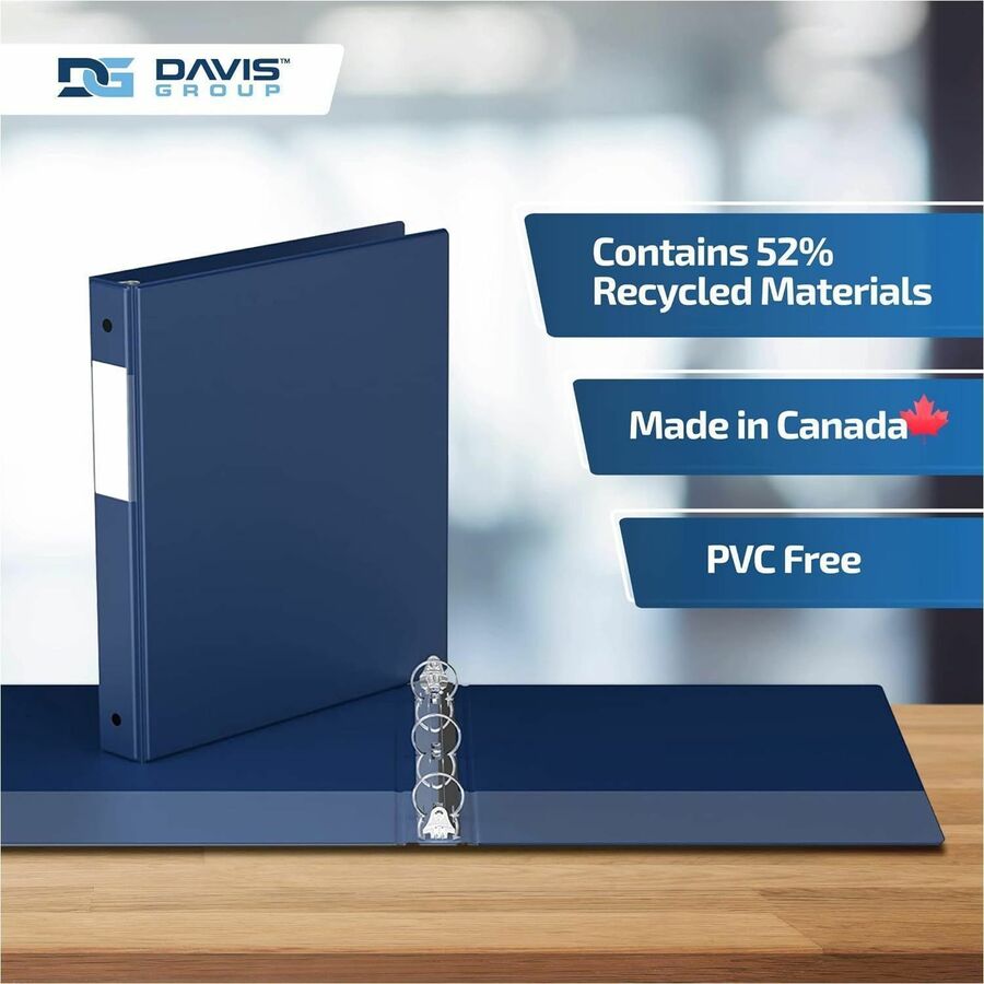 Davis Group Premium Economy, Round Ring, Binder, (Royal Blue, 1") - 231192