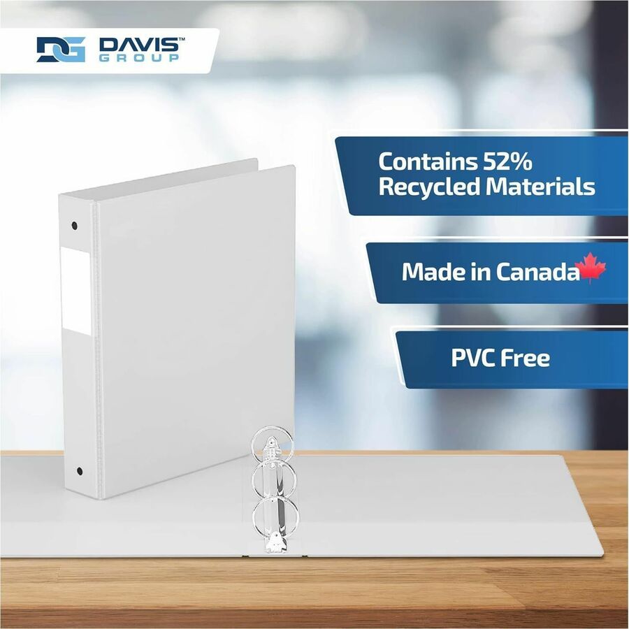 Davis Group Premium Economy, Round Ring, Binder, (White, 1.5") - 231200