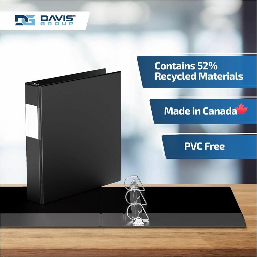 Davis Premium Economy, Round Ring, Binder, (Black, 1.5") - 231201