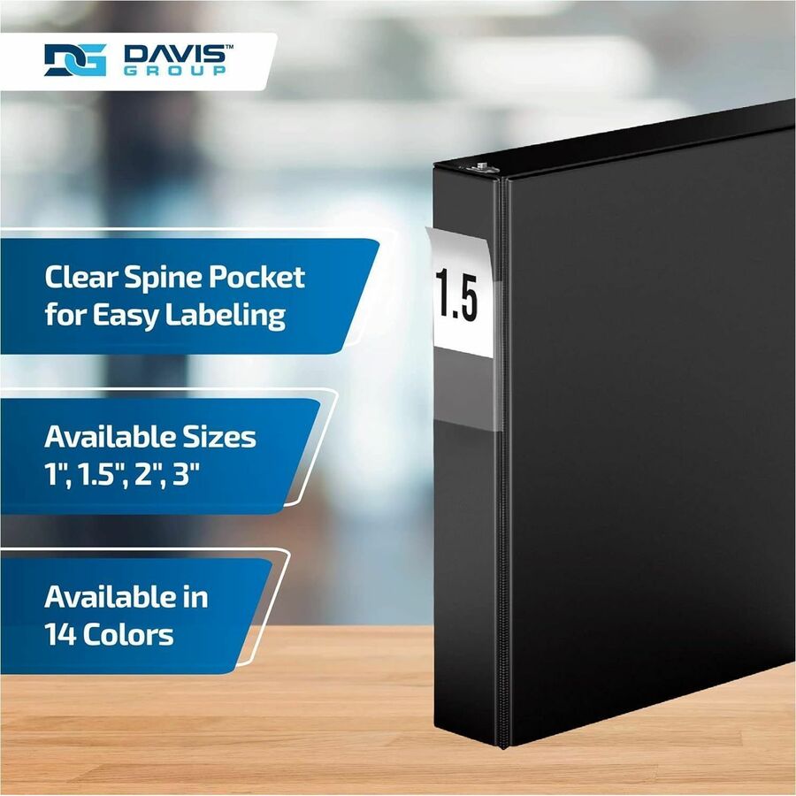 Davis Premium Economy, Round Ring, Binder, (Black, 1.5") - 231201