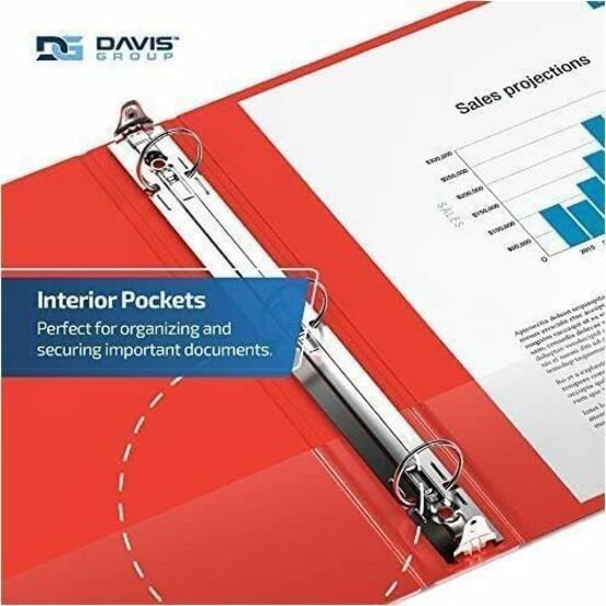 Davis Group Premium Economy, Round Ring, Binder, (Red, 1.5") - 231203
