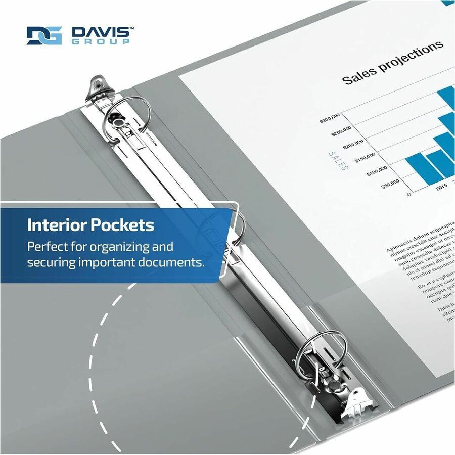 Davis Group Premium Economy, Round Ring, Binder, (Grey, 1.5") - 231207