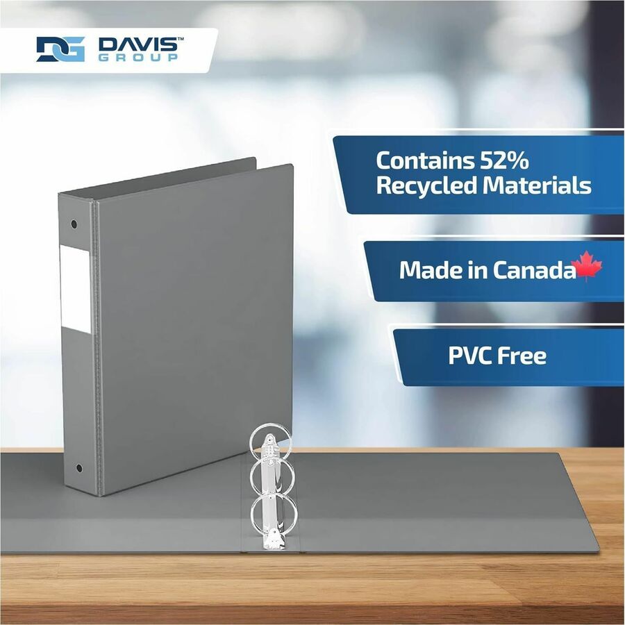Davis Group Premium Economy, Round Ring, Binder, (Grey, 1.5") - 231207
