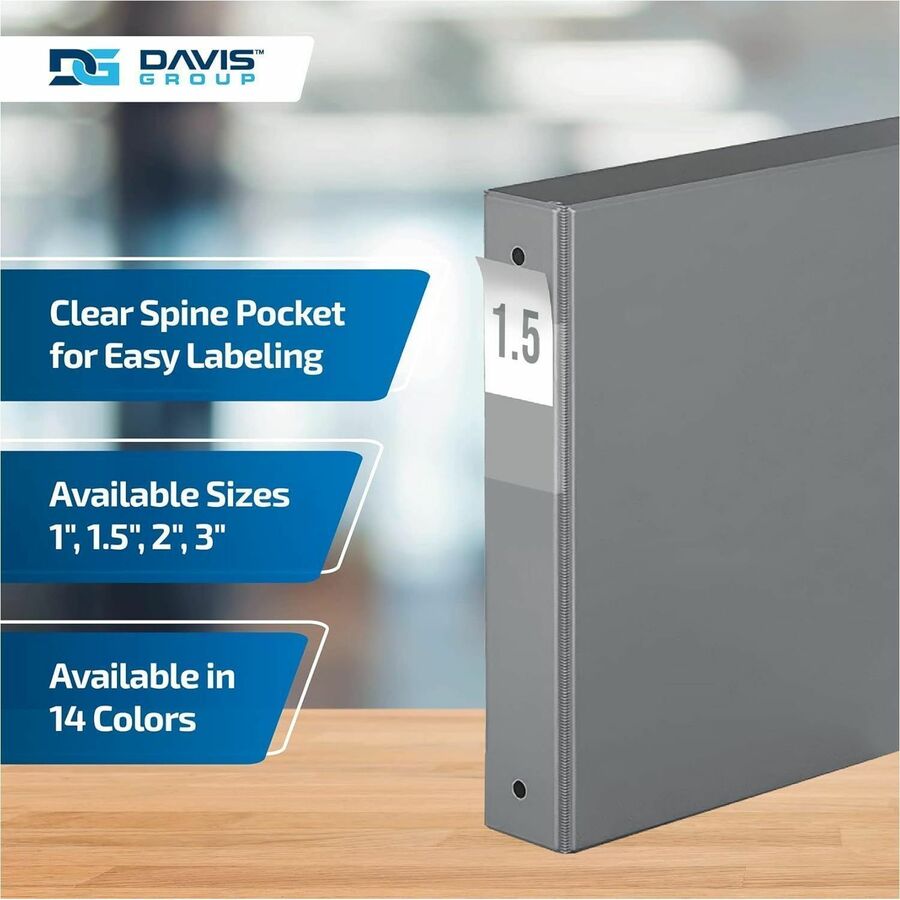 Davis Group Premium Economy, Round Ring, Binder, (Grey, 1.5") - 231207