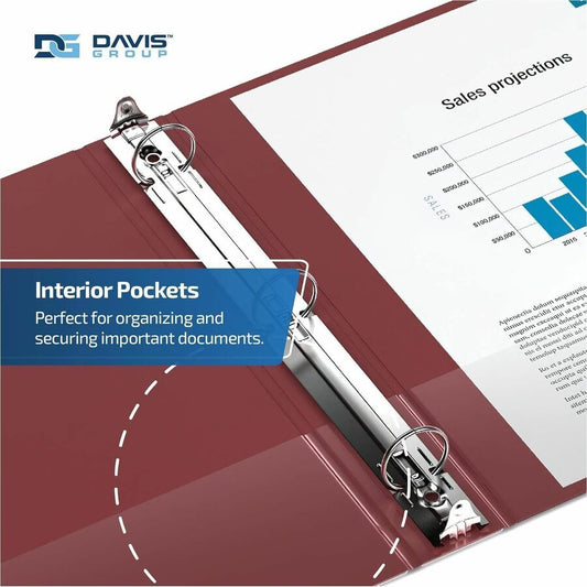 Davis Group Premium Economy, Round Ring, Binder, (Burgundy, 1.5") - 231208