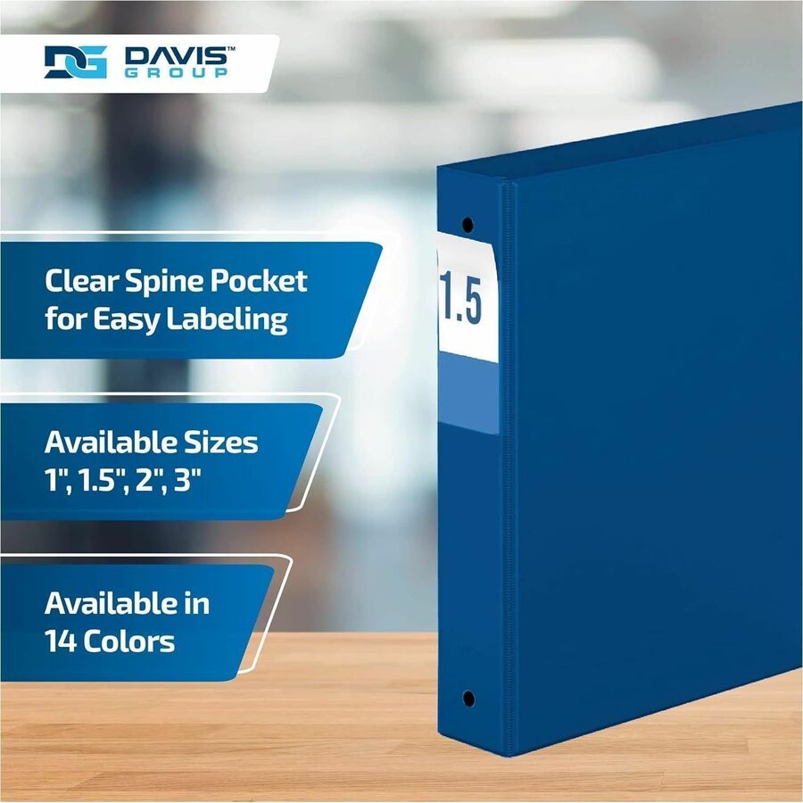 Davis Group Premium Economy, Round Ring, Binder, (Royal Blue, 1.5") - 231292