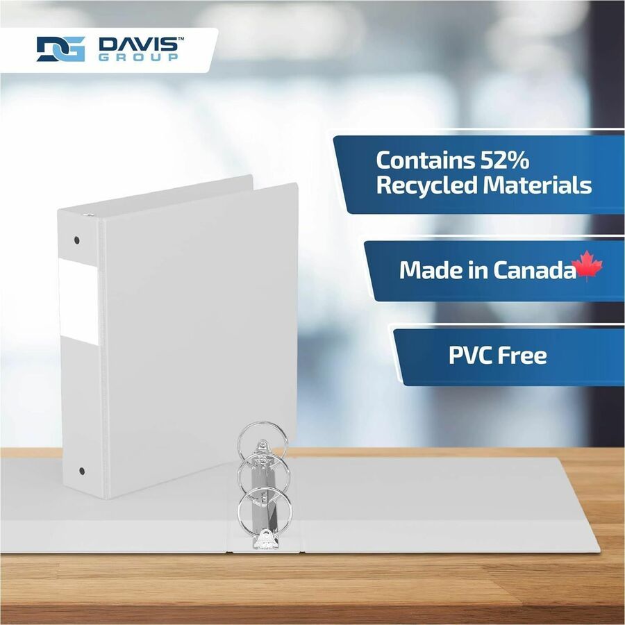 Davis Premium Economy, Round Ring, Binder, (White, 2") - 231300