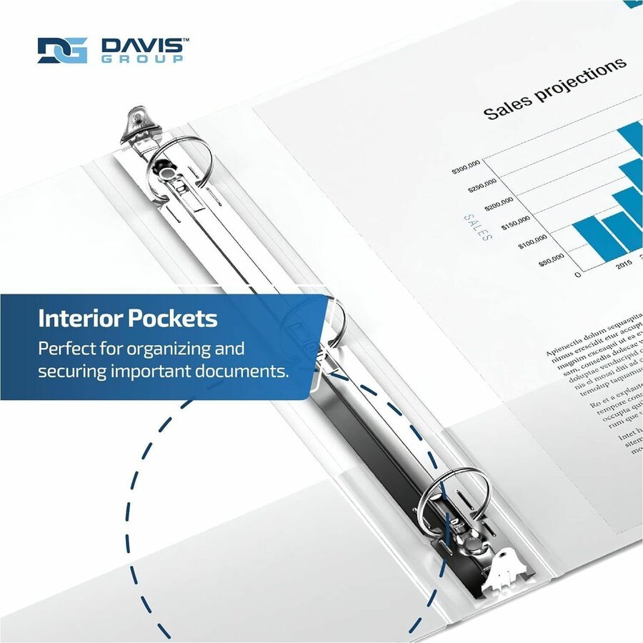 Davis Premium Economy, Round Ring, Binder, (White, 2") - 231300