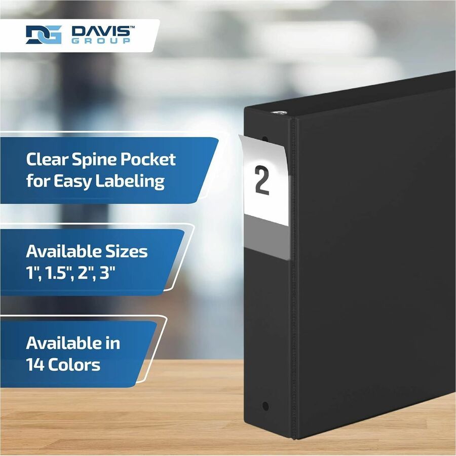 Davis Group Premium Economy, Round Ring, Binder, (Black, 2") - 231301
