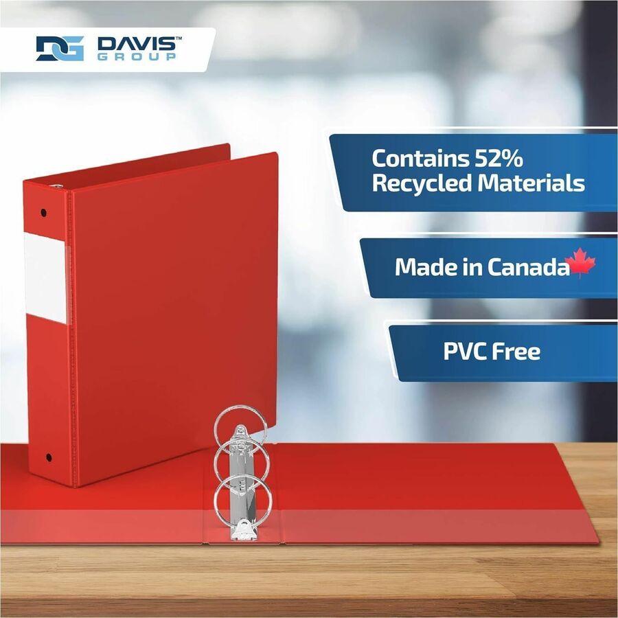 Davis Group Premium Economy, Round Ring, Binder, (Red, 2") - 231303