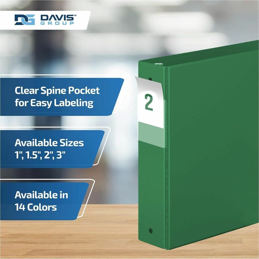 Davis Group Premium Economy, Round Ring, Binder, (Green, 2") - 231304
