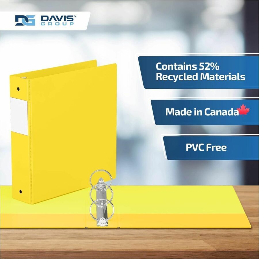 Davis Group Premium Economy, Round Ring, Binder, (Yellow, 2") - 231305