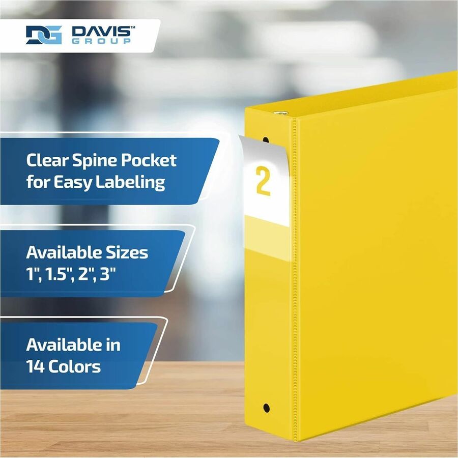 Davis Group Premium Economy, Round Ring, Binder, (Yellow, 2") - 231305