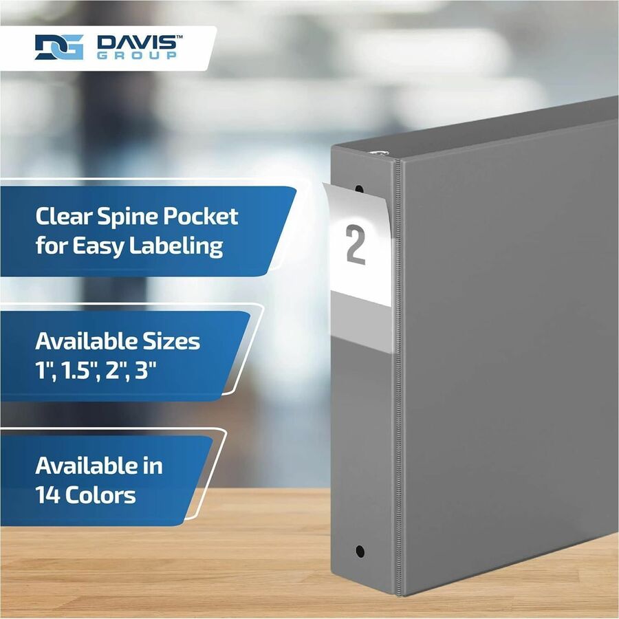Davis Group Premium Economy, Round Ring, Binder, (Grey, 2") - 231307