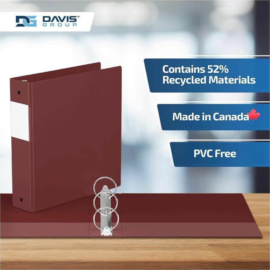 Davis Group Premium Economy, Round Ring, Binder, (Burgundy, 2") - 231308