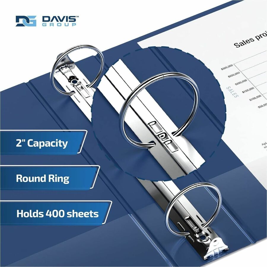 Davis Group Premium Economy, Round Ring, Binder, (Royal Blue, 2") - 231392