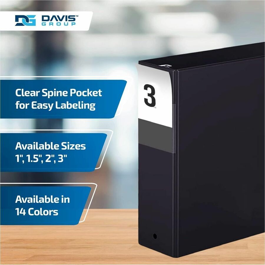 Davis Group Premium Economy, Round Ring, Binder, (Black, 3") - 231401