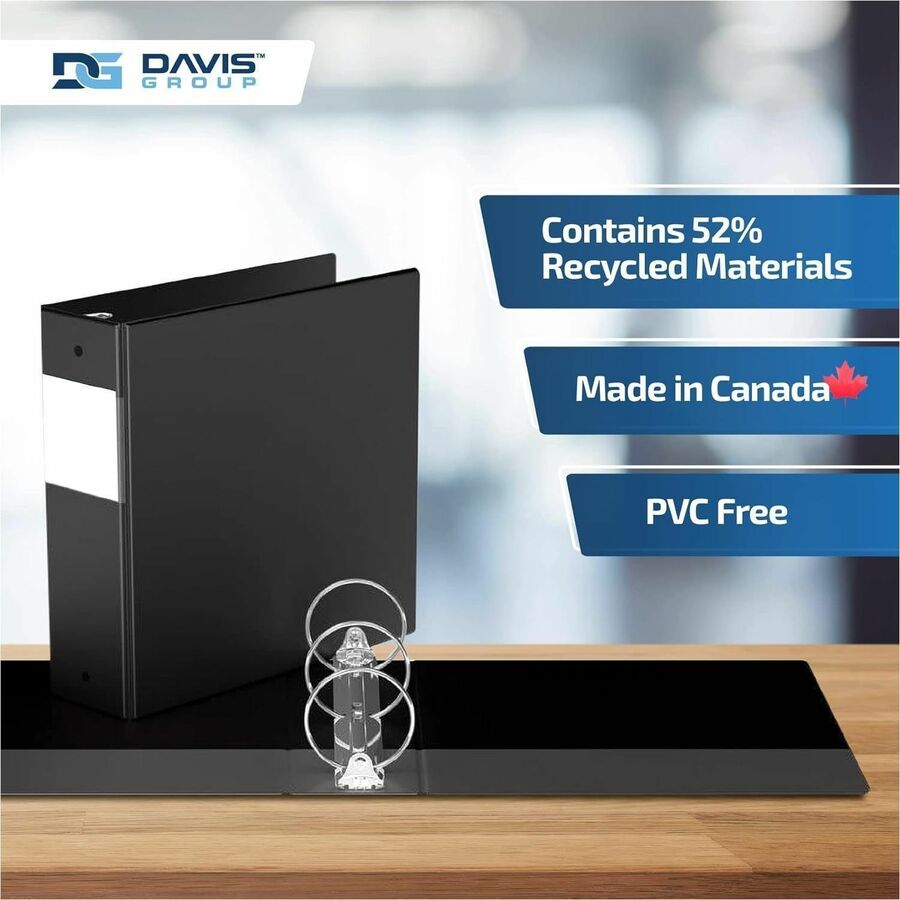 Davis Group Premium Economy, Round Ring, Binder, (Black, 3") - 231401