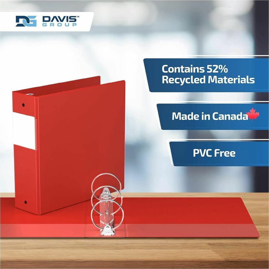 Davis Group Premium Economy, Round Ring, Binder, (Red, 3") - 231403