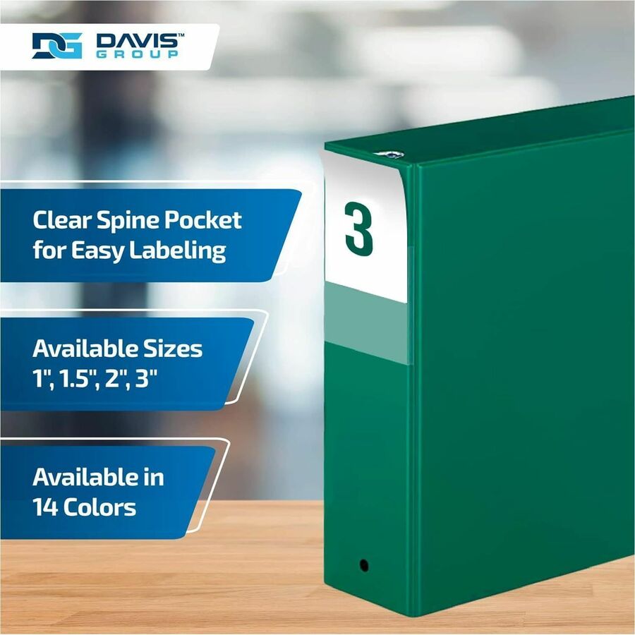 Davis Group Premium Economy, Round Ring, Binder, (Green, 3") - 231404