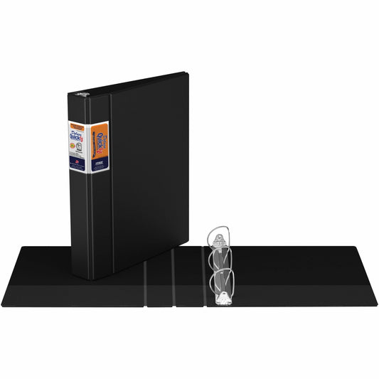 QuickFit Heavy-Duty Commercial Binder, 3-Ring D-Ring Binder, Black, 1.5 Inch