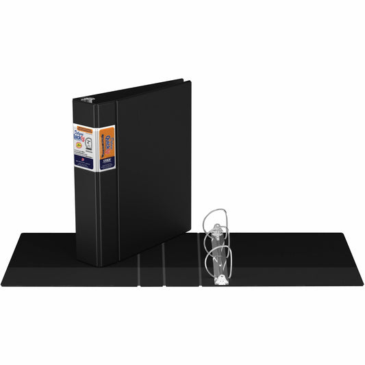 QuickFit Heavy-Duty Commercial Binder, 3-Ring D-Ring Binder, Black, 2 Inch