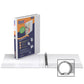 QuickFit Clear-View Binder, 3-Ring Binder, Round Ring, 5/8 Inch, White - 870000