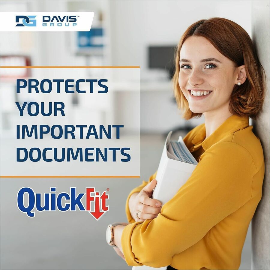 QuickFit View Binder, 3-Ring Binder, Angle D Ring, 5/8 Inch, White - 87A000