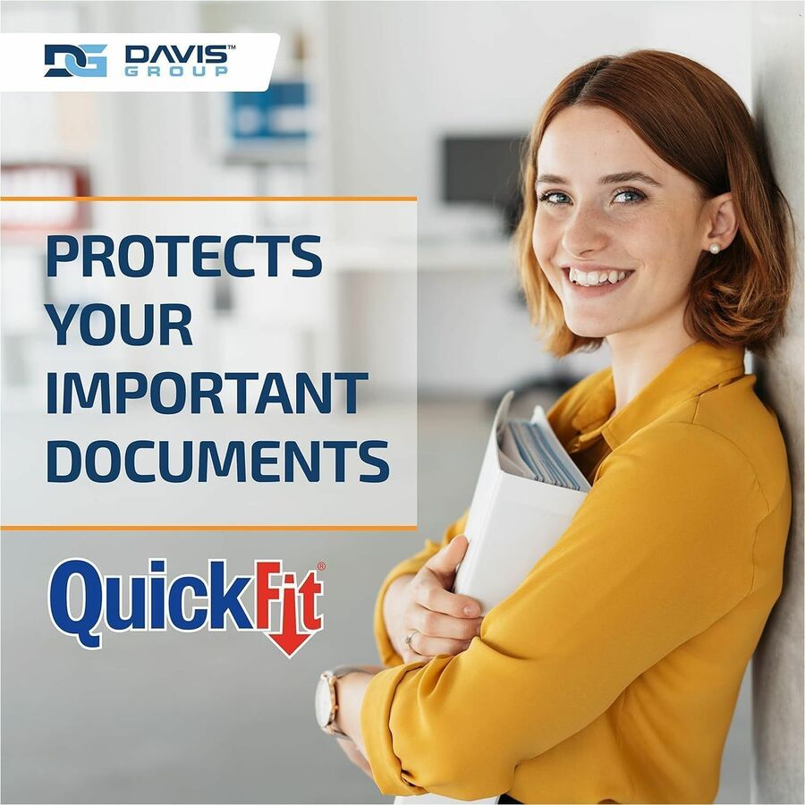 QuickFit View Binder, 3-Ring Binder, Angle D Ring, 5/8 Inch, Black - 87A001