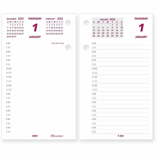 Brownline Daily Calendar Refill for C2S Stand, English