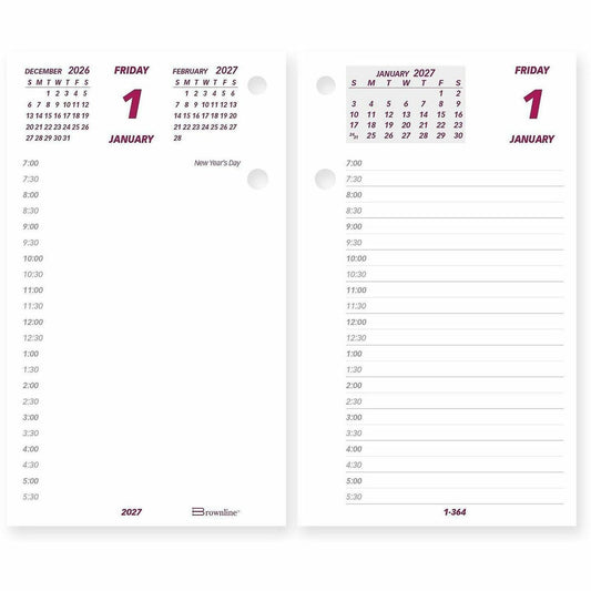 Brownline Daily Calendar Refill for C2S Stand, English