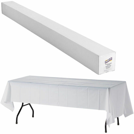 Genuine Joe Banquet-Size Plastic Tablecover