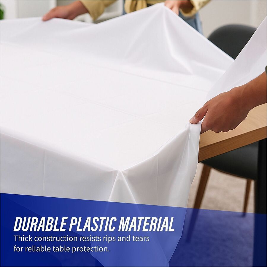 Genuine Joe Banquet-Size Plastic Tablecover - 10324