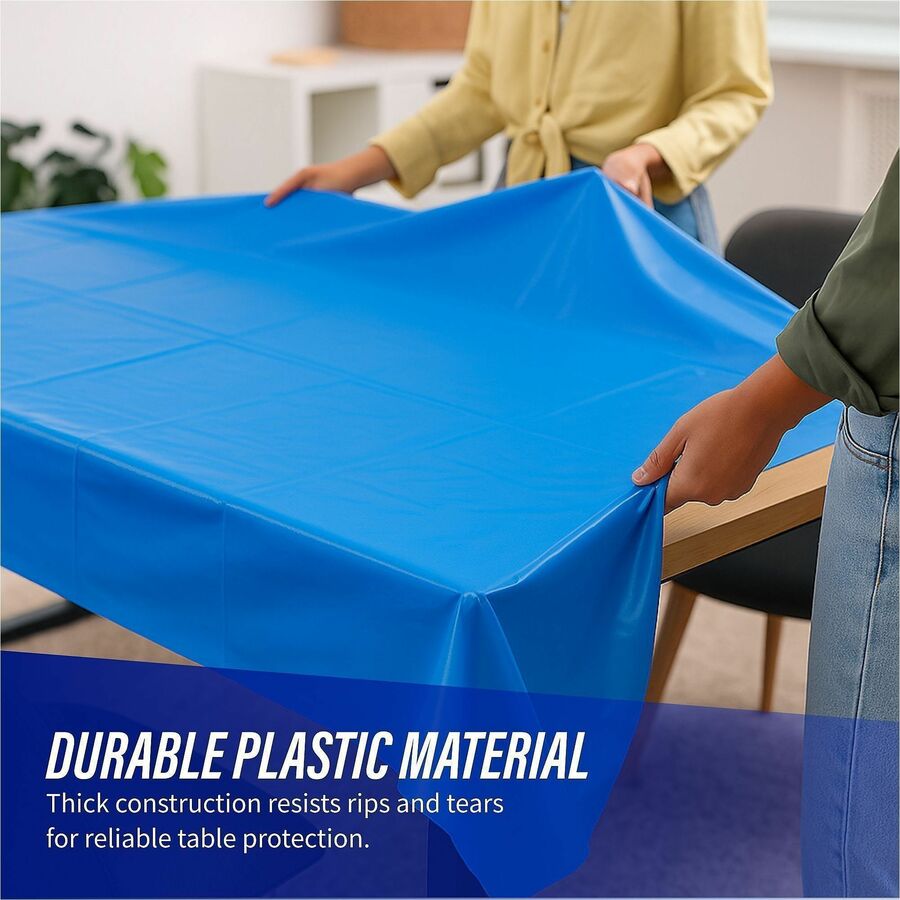 Genuine Joe Plastic Rectangular Table Covers - 10325