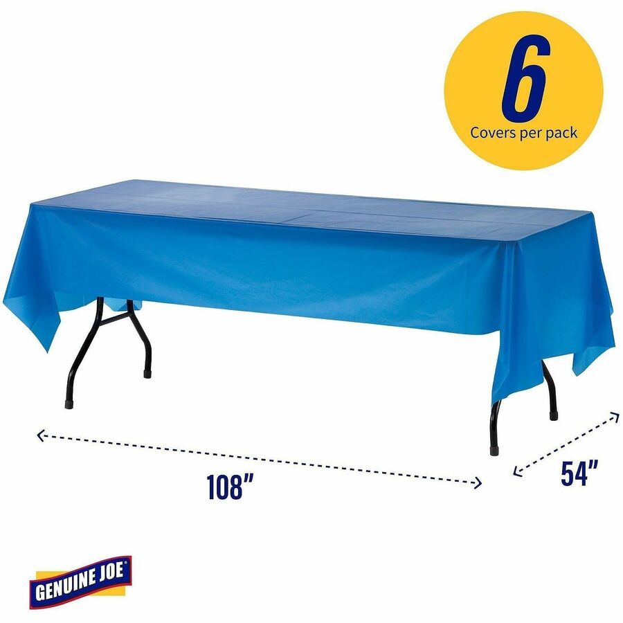 Genuine Joe Plastic Rectangular Table Covers - 10325