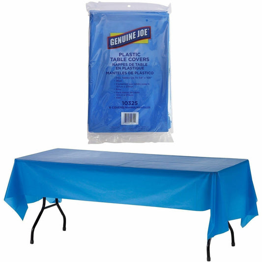 Genuine Joe Plastic Rectangular Table Covers