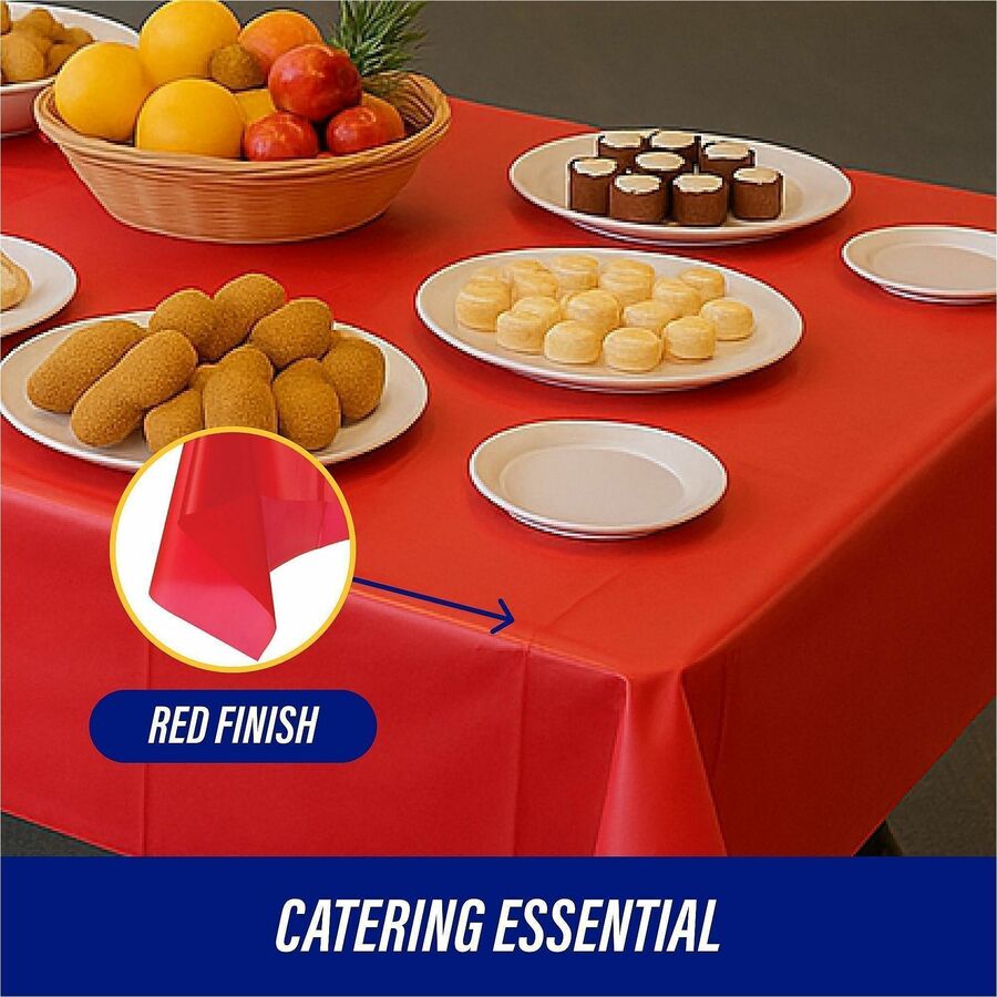 Genuine Joe Plastic Rectangular Table Covers - 10326