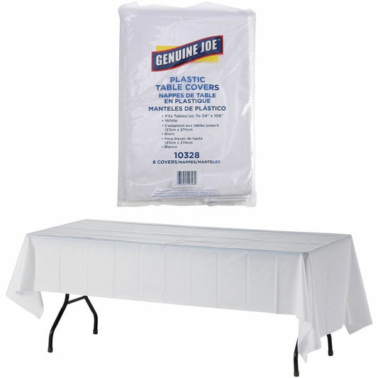 Genuine Joe Plastic Rectangular Table Covers