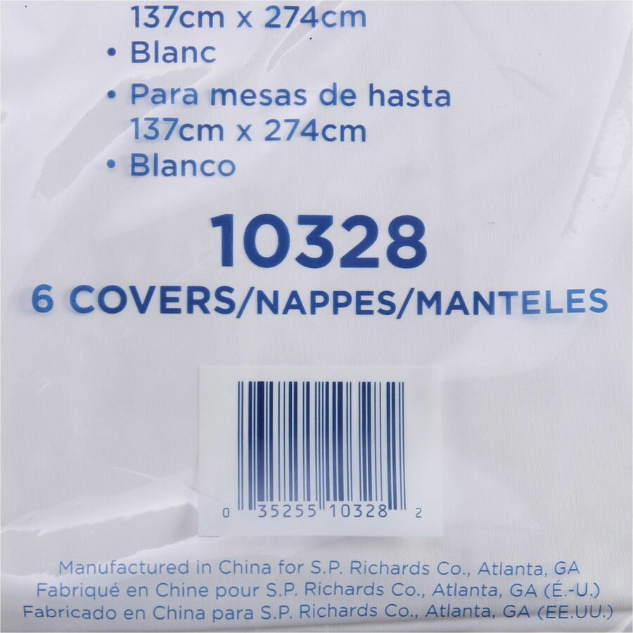 Genuine Joe Plastic Rectangular Table Covers - 10328