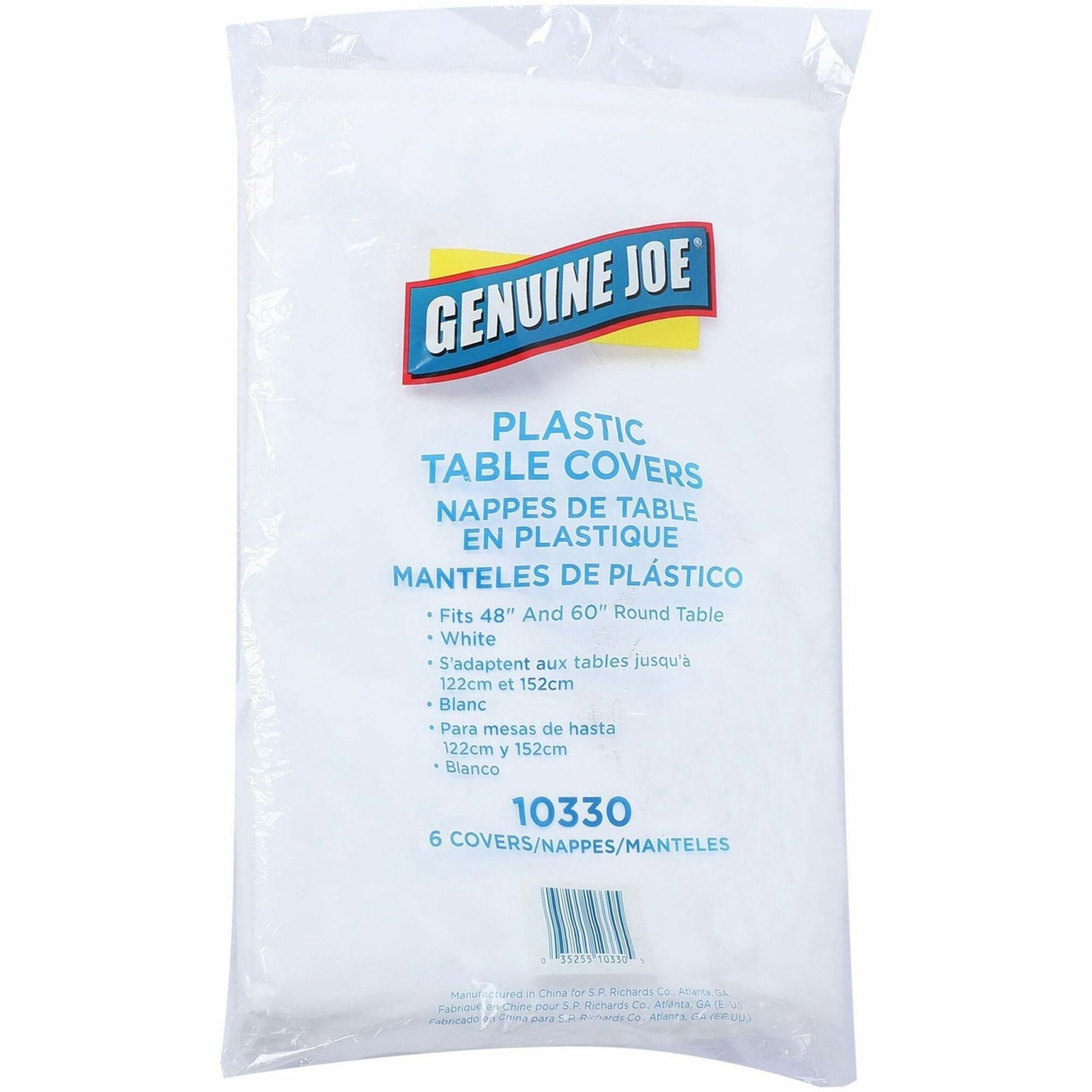 Genuine Joe Plastic Round Tablecovers