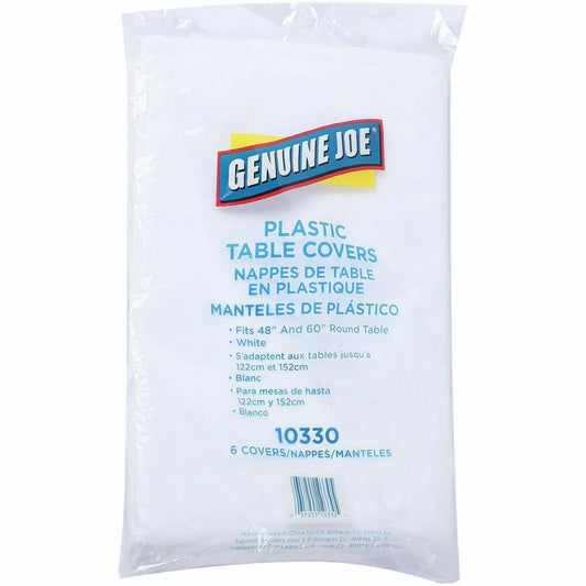 Genuine Joe Plastic Round Tablecovers