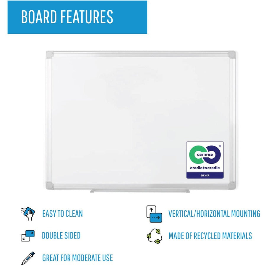 MasterVision Earth Silver Easy-Clean Dry-erase Board - MA0500790