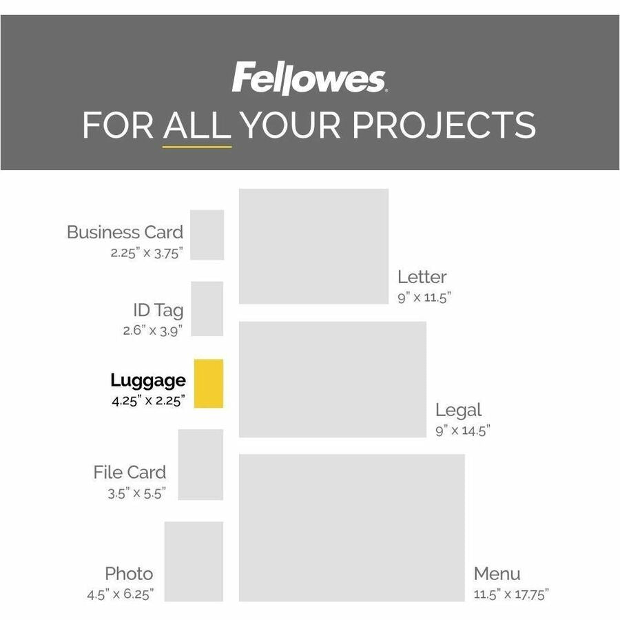 Fellowes Glossy Pouches - Luggage Tag with loop, 5 mil, 25 pack - 52003