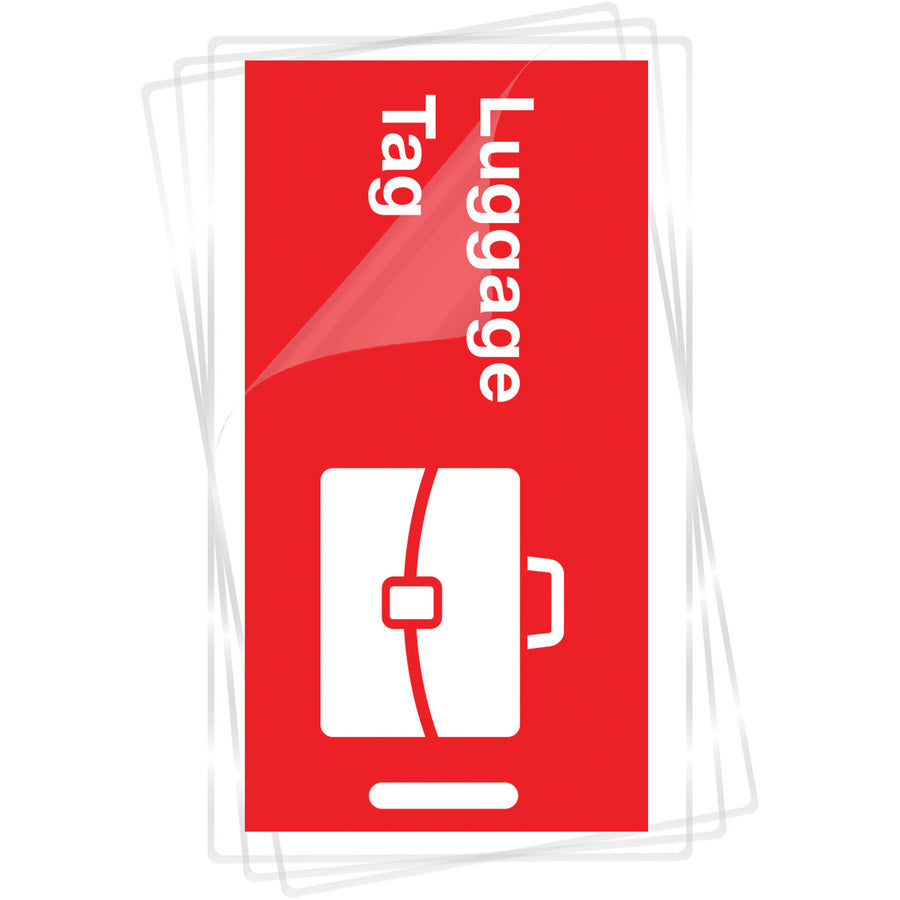 Fellowes Glossy Pouches - Luggage Tag with loop, 5 mil, 25 pack - 52003